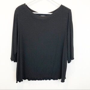 Liz Claiborne plus size 3/4 sleeve polka dot top size 1X